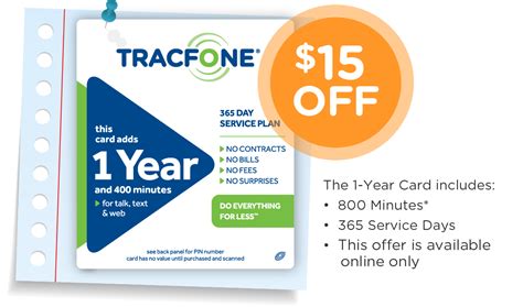 tracfone 1 year card for smart phone|tracfone 1 year refill card.